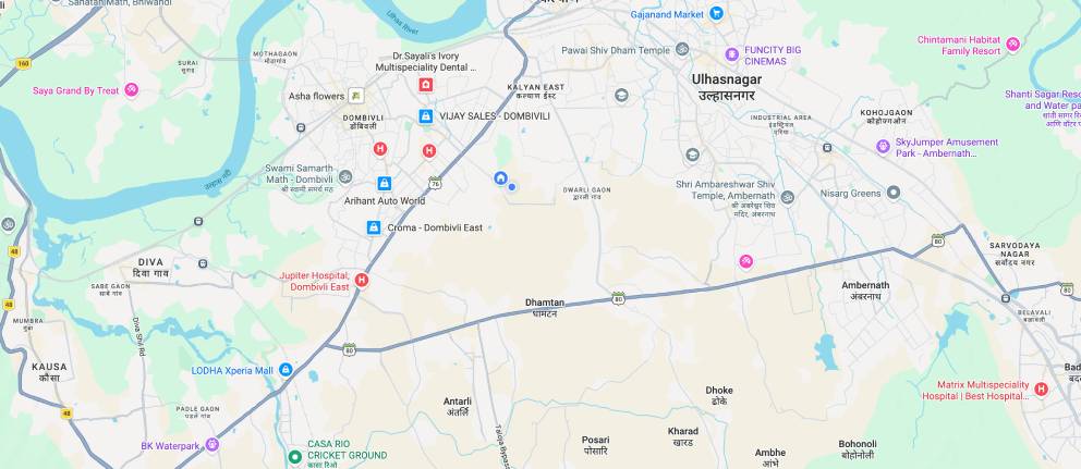 WeSchool campus location map, Matunga Mumbai
